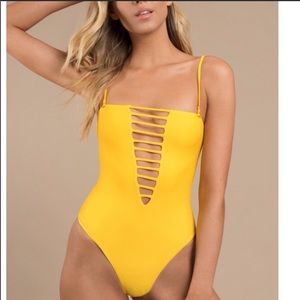 Tobi yellow swim one piece!